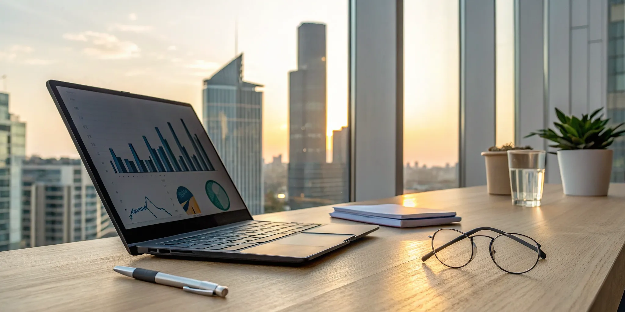 Financial charts on a laptop for planning how to generate income from retirement investments.